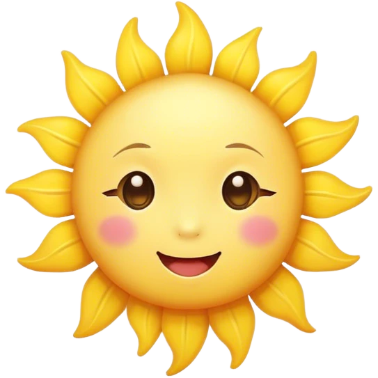 kawaii happy sun emoji