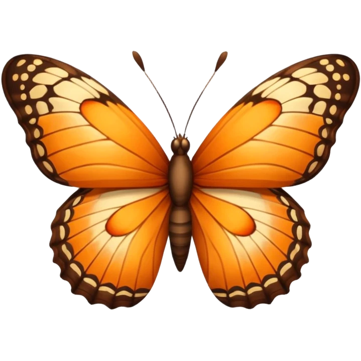 Orange brown butterfly  emoji