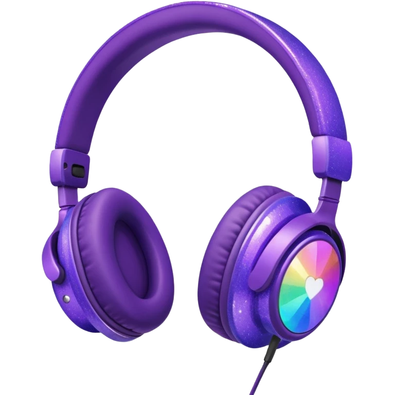 glitter purple headset emoji