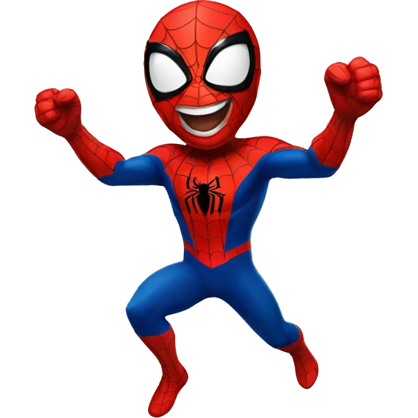 Laughing spiderman emoji