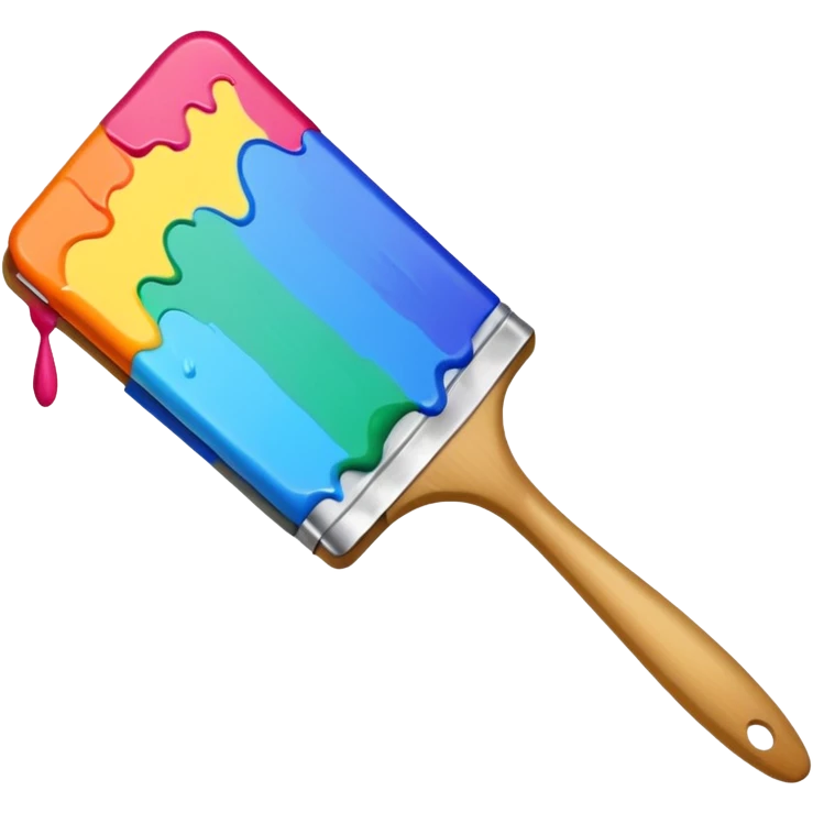 brush making a colorful line emoji