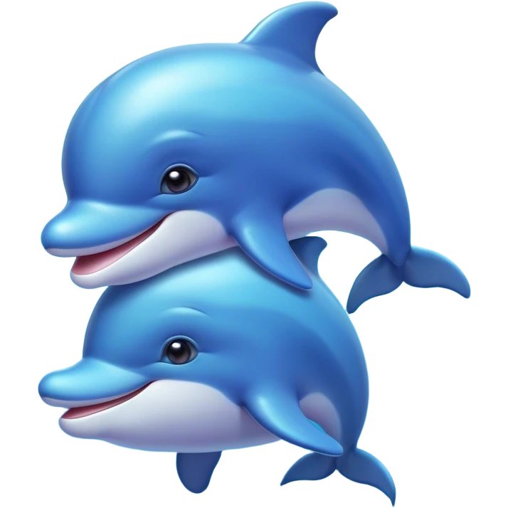 Cinematic Huggable Dolphin Portrait Emoji, Embracing a cuddly, rounded form with a soft, inviting silhouette and a gentle, warm smile, featuring smooth, glossy skin and large, endearing eyes that sparkle with affection, Simplified yet irresistibly adorable features, highly detailed, glowing with a tender, pastel aquatic glow, high shine, comforting and delightful, stylized with an air of plush marine lovability, soft glowing outline, capturing the essence of a super cute dolphin that seems as if it could be hugged into your heart! emoji