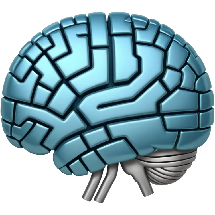 stylized brain with digital circuits emoji representing LLM emoji