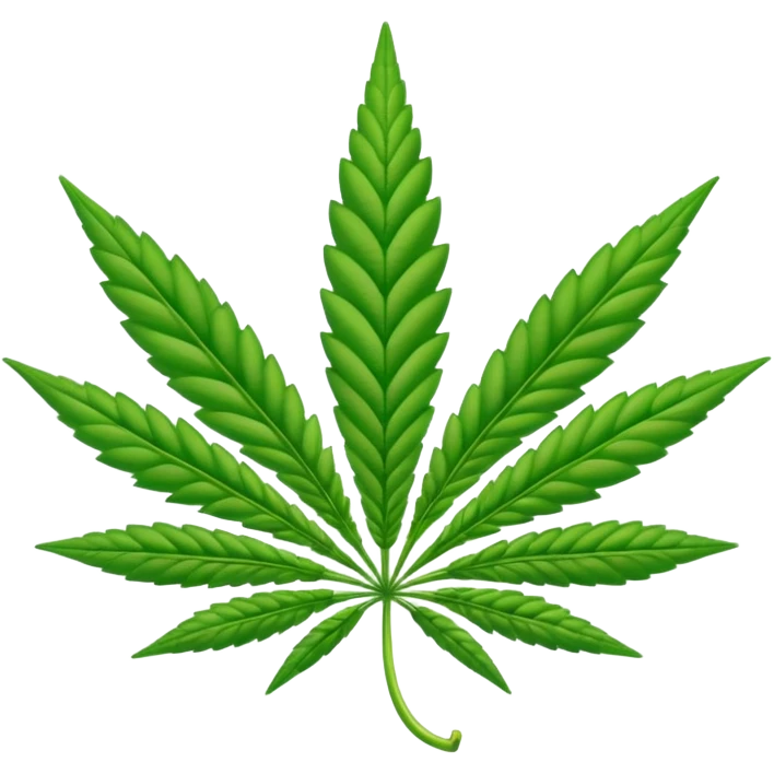 Marijuana plant emblem with 420 in the middle emoji