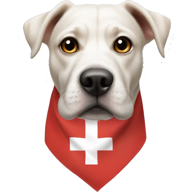 swiss dog and swiss flag emoji