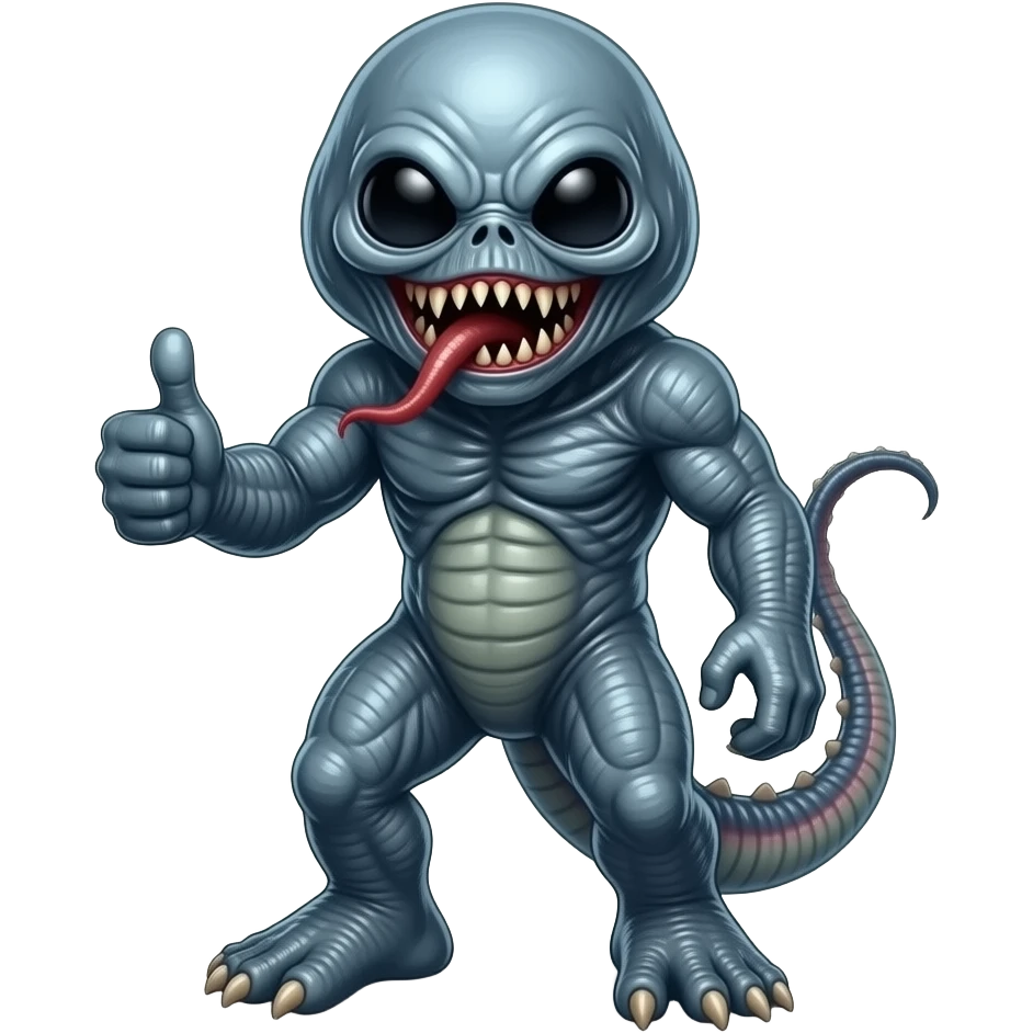 Stranger things demogorgan With thumbs up emoji