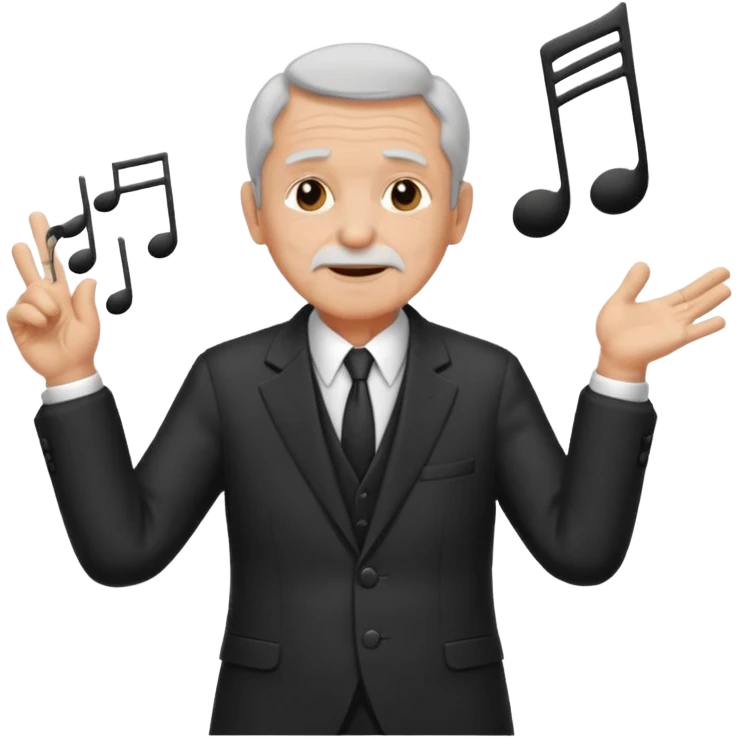 old man  music conductor emoji