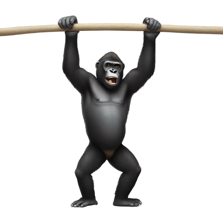 Gorilla doing the limbo  emoji