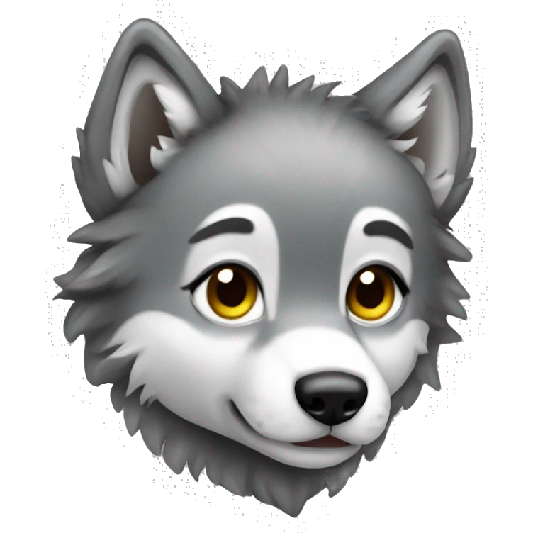 Baby wolf cute emoji