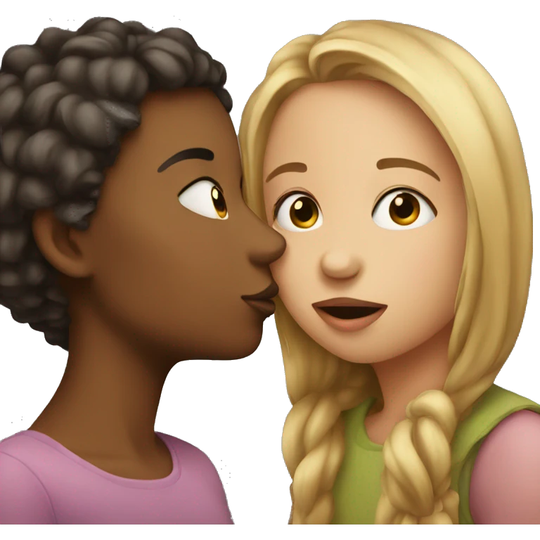 girl kissing girl emoji