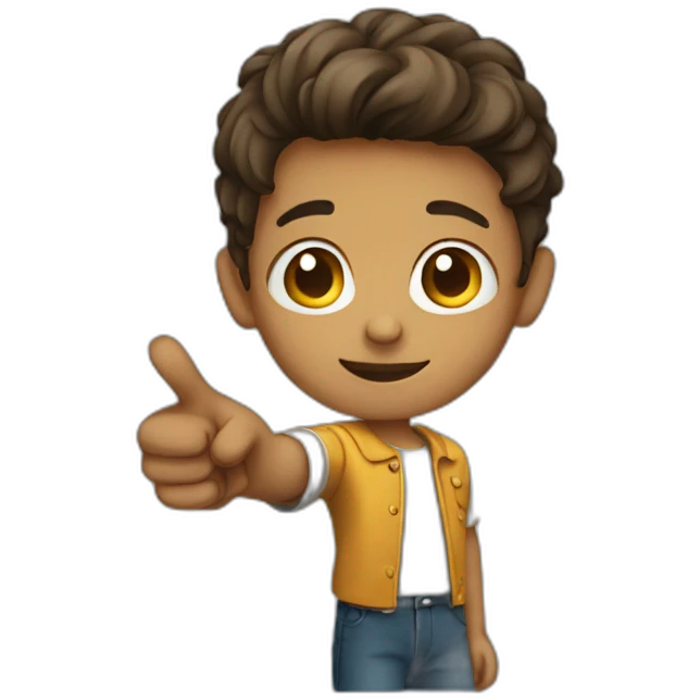 boy pointing forward emoji