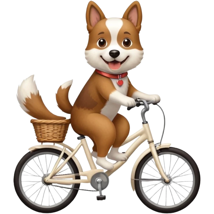 Chien à vélo  emoji