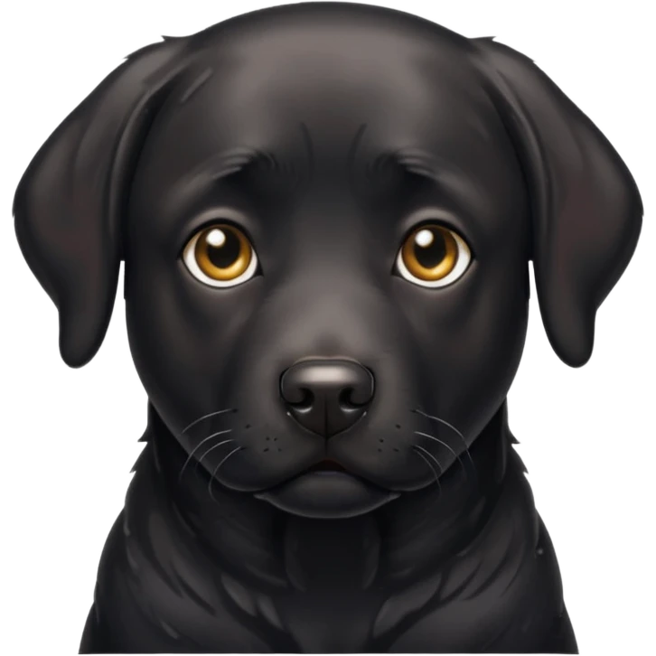 Sad Black lab emoji