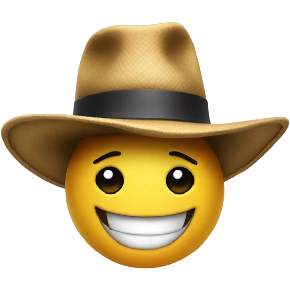 Smiley With too big hat emoji