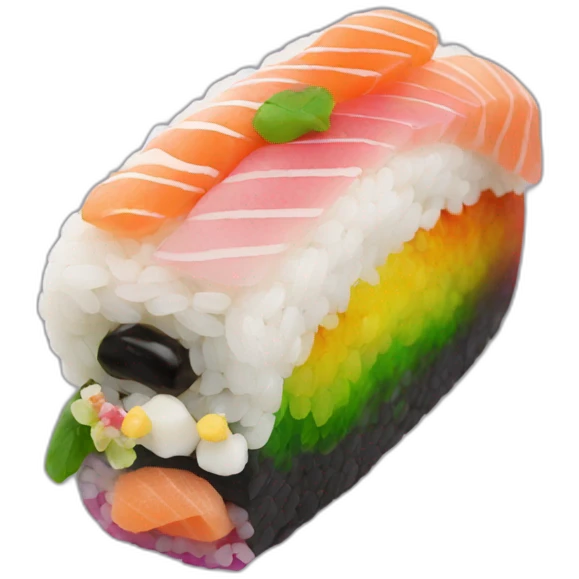 rainbow sushi emoji