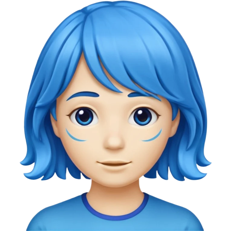 blue wig emoji