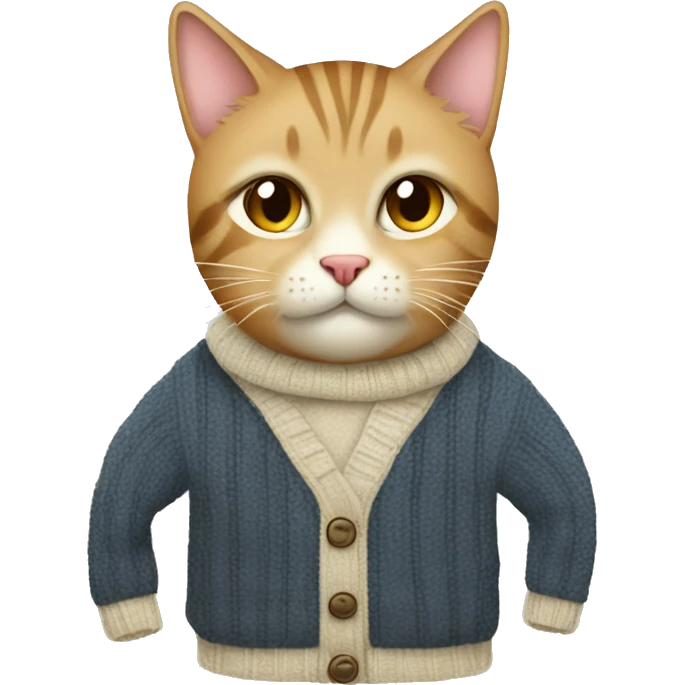 Cat wearnig a sweater  emoji