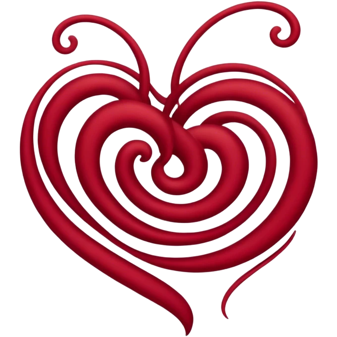 dark red swirly heart emoji