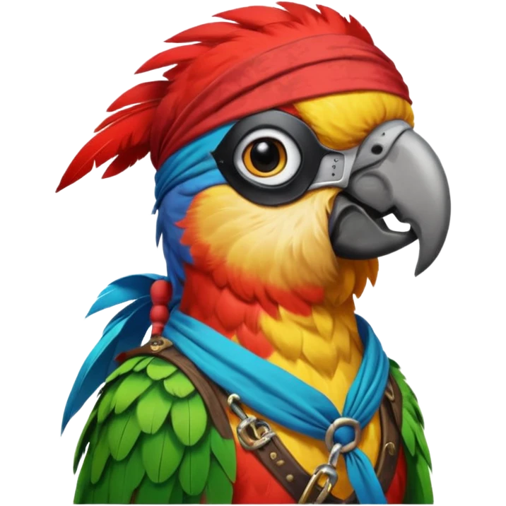 pirate and parrot emoji