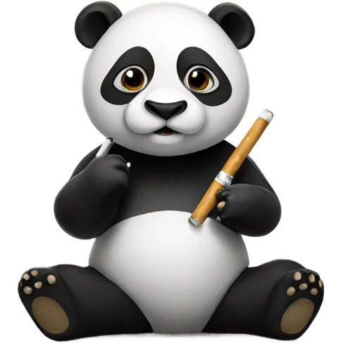 Panda with a cigarette emoji