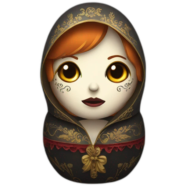 Scary Russian doll emoji