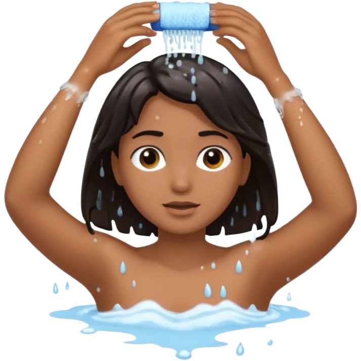 Hair washing emoji