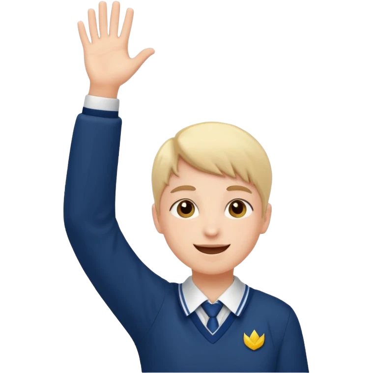 happy school student raising arms emoji