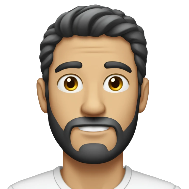 hombre llenito con barba y bigite moreno claro  emoji