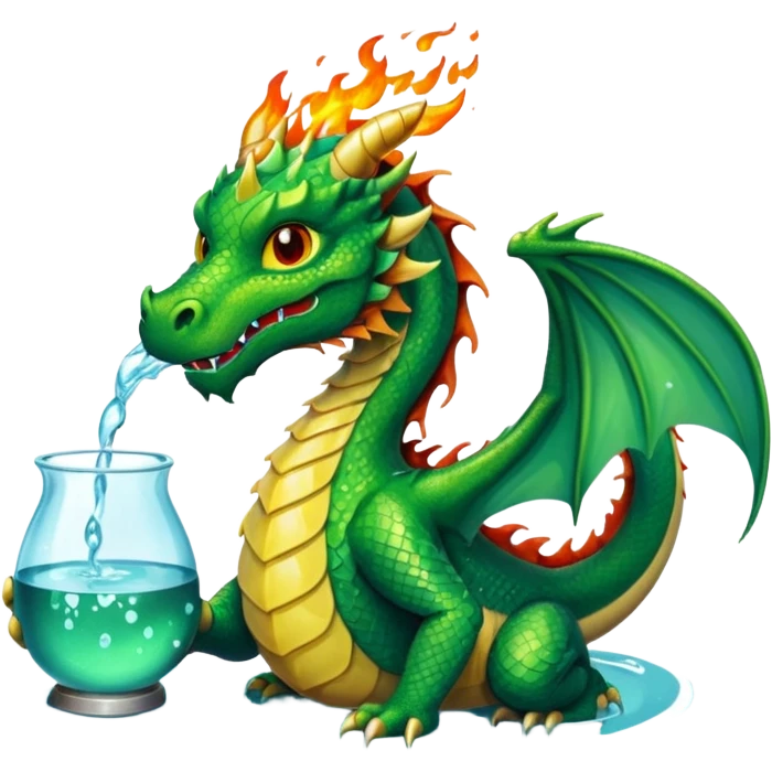 dragon drinking emoji