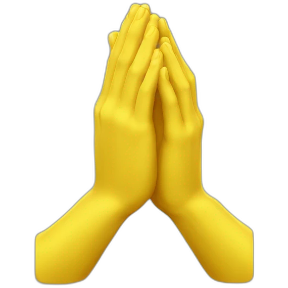 yellow Praying hands emoji