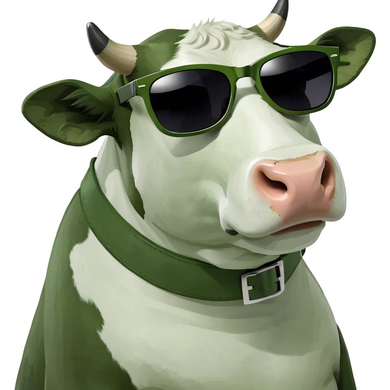 Cow wear sunglasses emoji