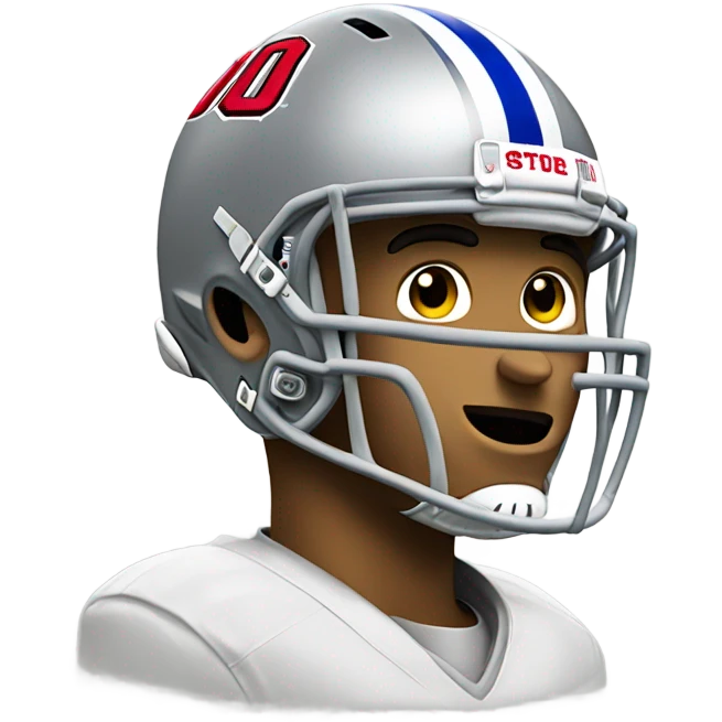 Donald trump, wearing Ohio state helmet emoji