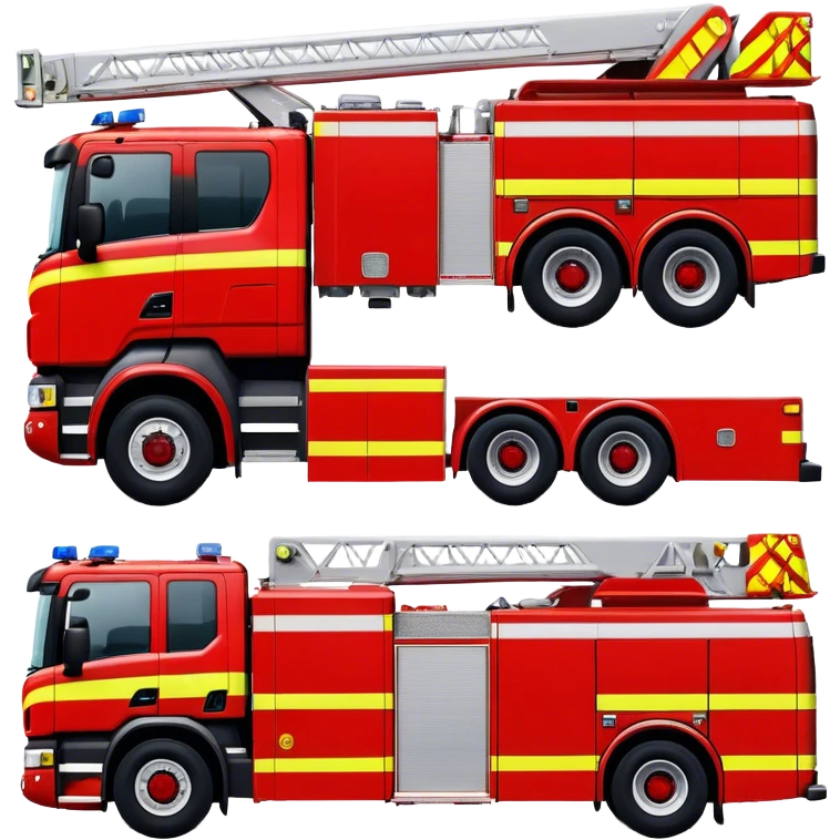 Fire Truck - Scania P320 Fire Truck (Model Year: 2015) (Iconic Colour: Red with white and yellow stripes) emoji