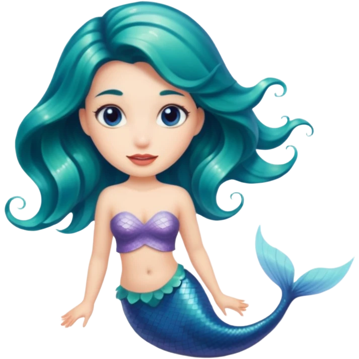 Half mermaid half woman emoji