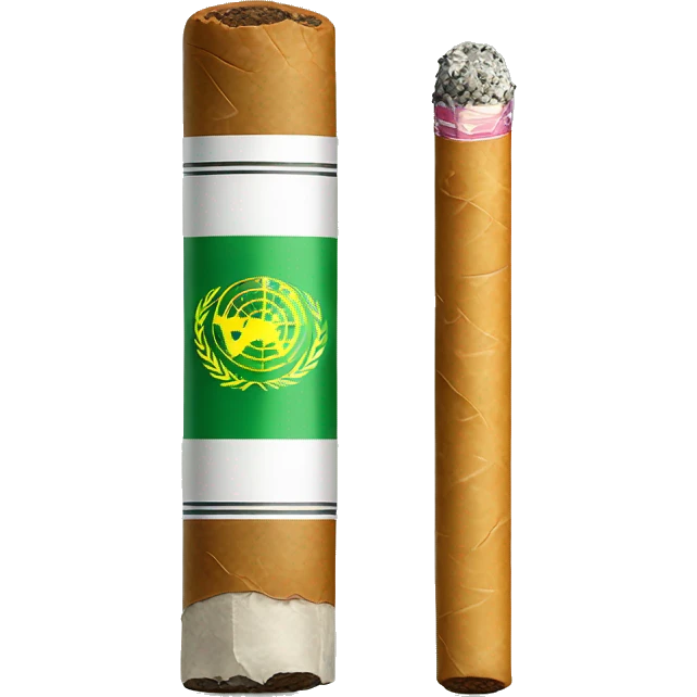 Un cigarro, que sea grande y tenga algo verde emoji