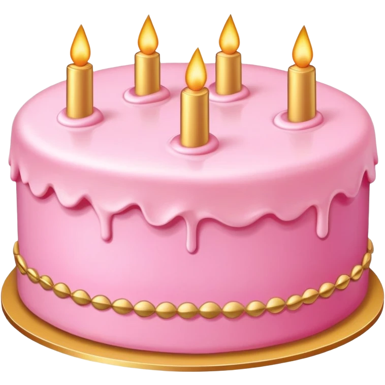 
pink and gold cake emoji