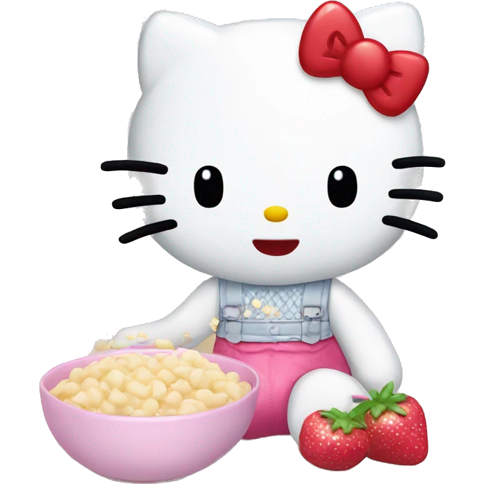 Hello kitty tomando leite emoji