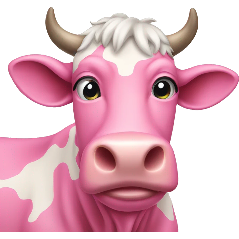 Pink cow emoji