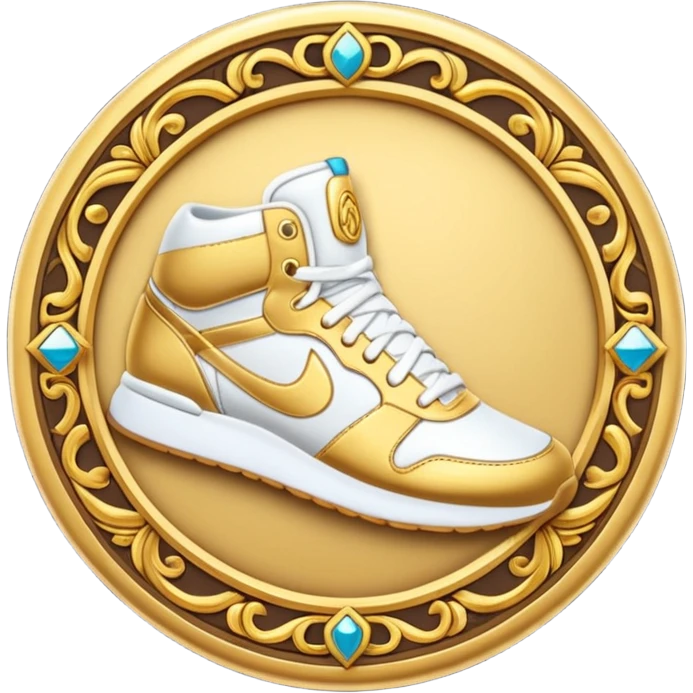 circular achievement style badge for Renaissance Sneakerhead emoji