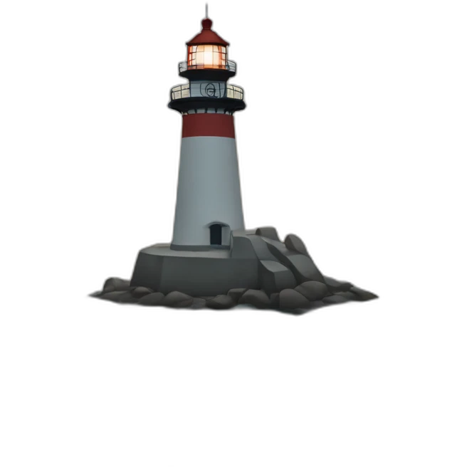 Phare en mer déchaînée emoji