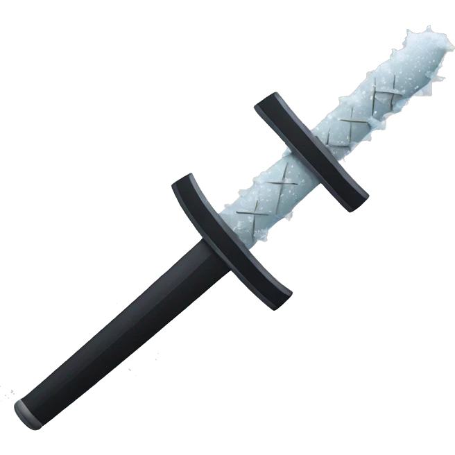 samurai sword sliced a snow flake emoji