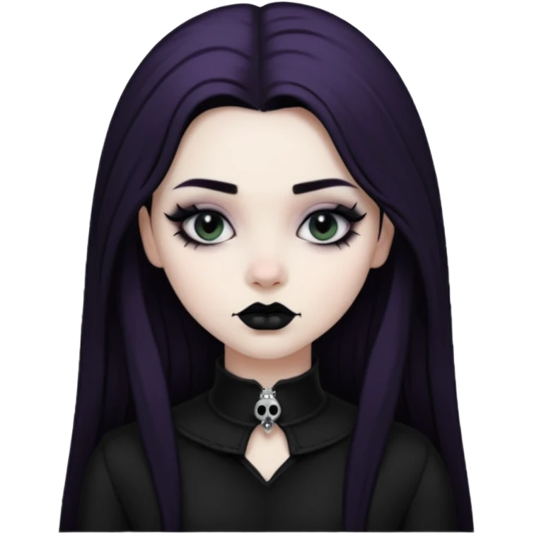 Hot super goth girl emoji