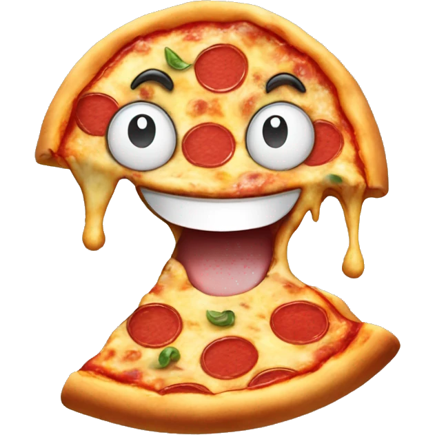 A smiling pizza emoji
