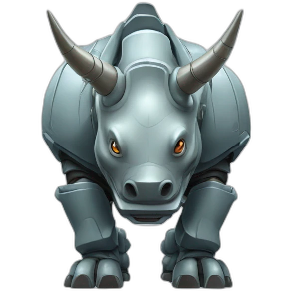 Giant robot rhinoceros emoji