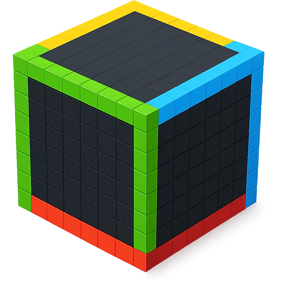 Cube Black emoji