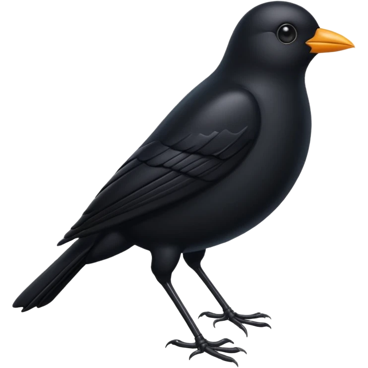 black bird, simple emoji