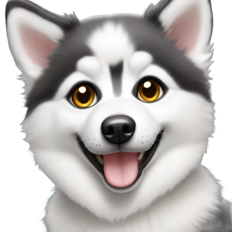 Alaskan Klee Kai winking emoji
