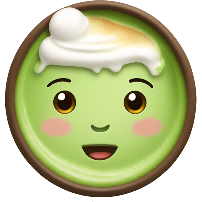 cute matcha latte emoji