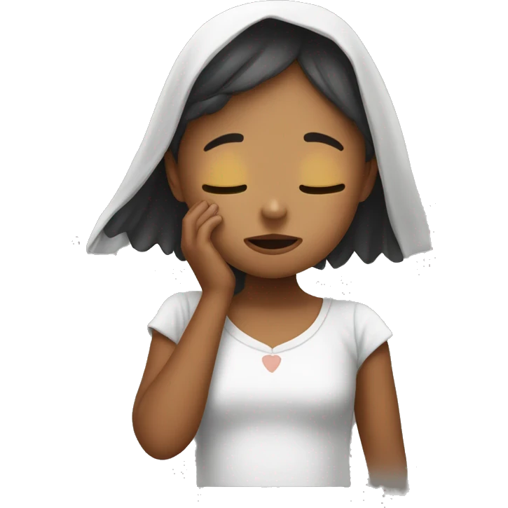 Una niña durmiendo  emoji