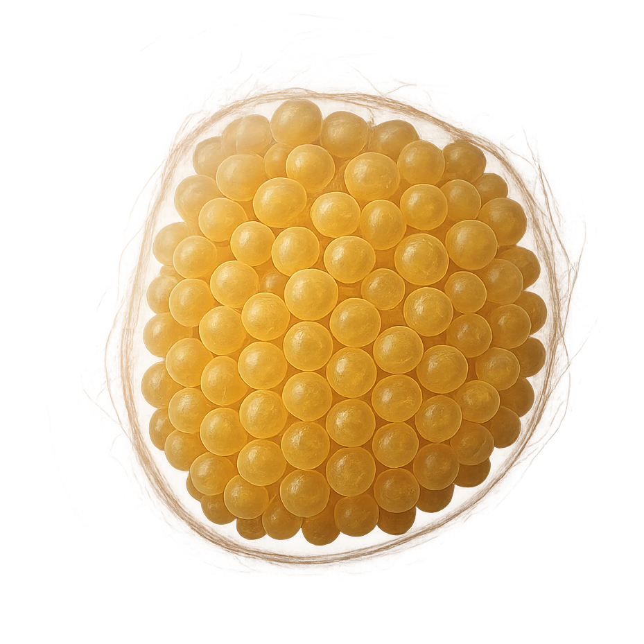 belly with adipose tissue highlighted, realistic 3D style, transparency effect to show adipocytes, scientific atmosphere emoji